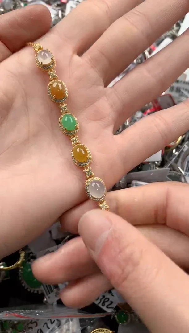 银S925镶嵌戒指翡翠333   2