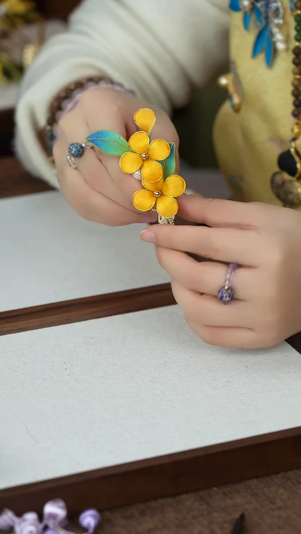 刺绣刺绣纯手工发夹