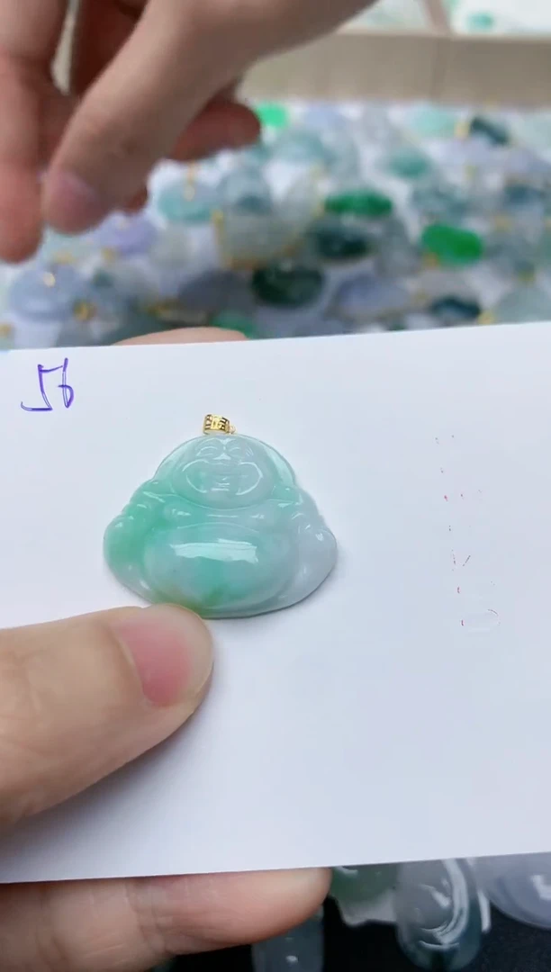 【闪购商品】翡翠颈饰18K金镶嵌天然翡翠A货    56