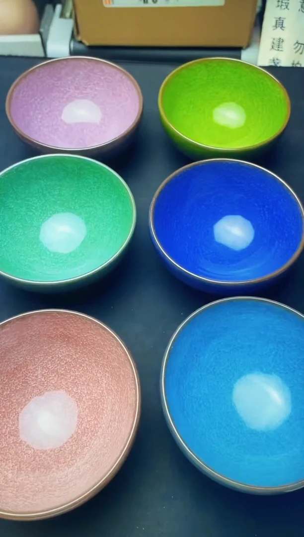 茶盏冰裂建盏主人杯一套