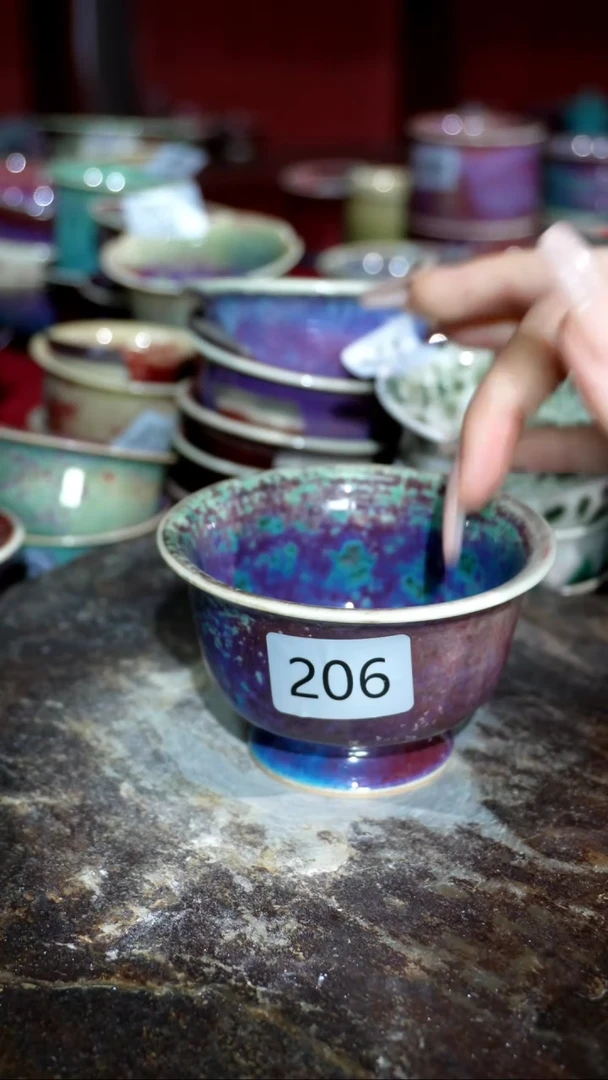 摆件精品窑变钧瓷茶器