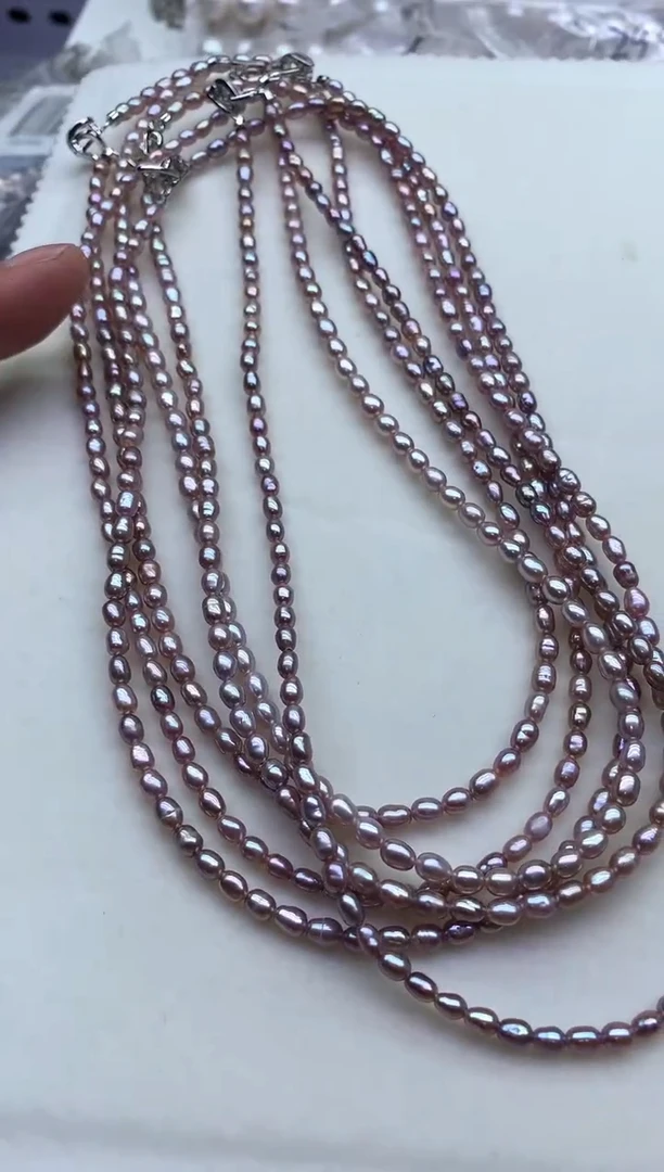 淡水珍珠合金项链多样性发其一，非无暇