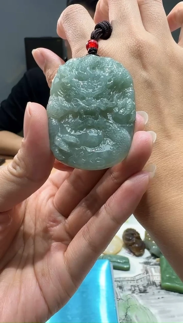 颈饰未镶嵌翡翠【瑞睿珠宝】翡翠龙牌