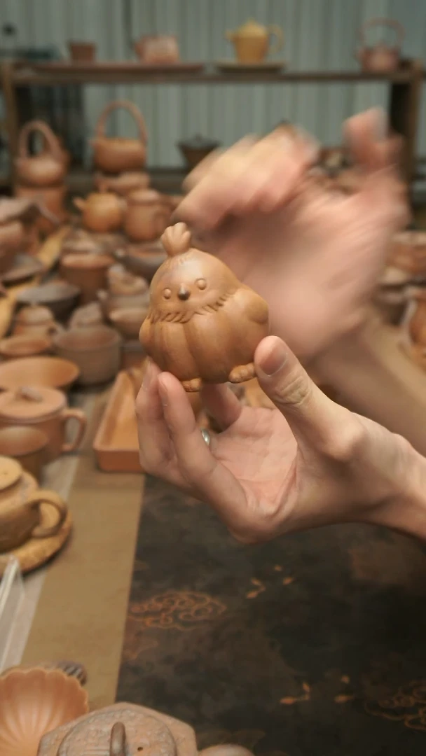 老岩泥原矿料  蒜鸟蒜鸟茶宠摆件