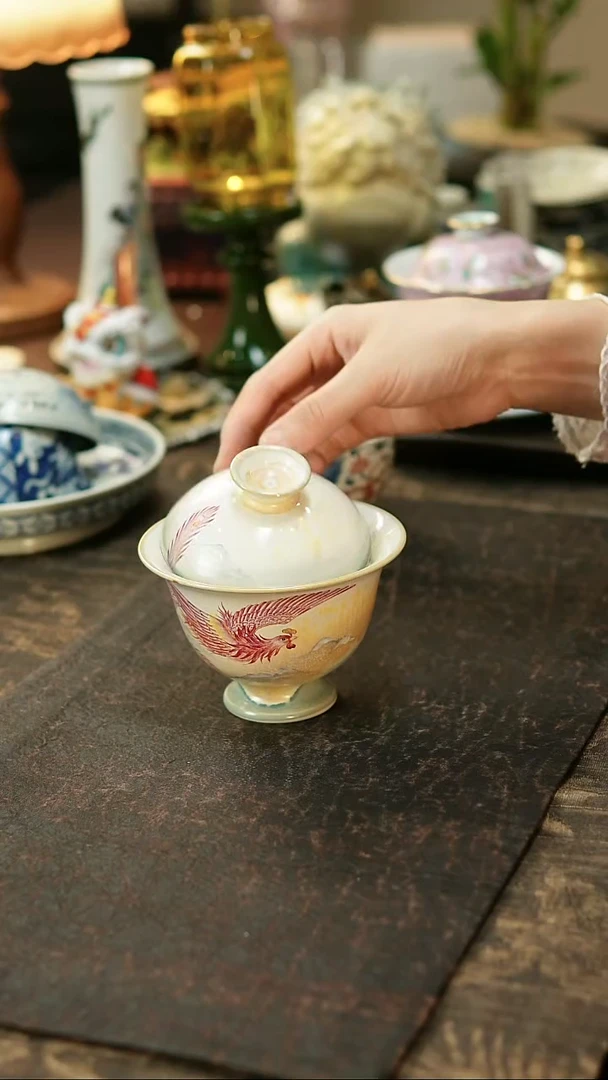 景德镇陶瓷杯碗柴烧多人