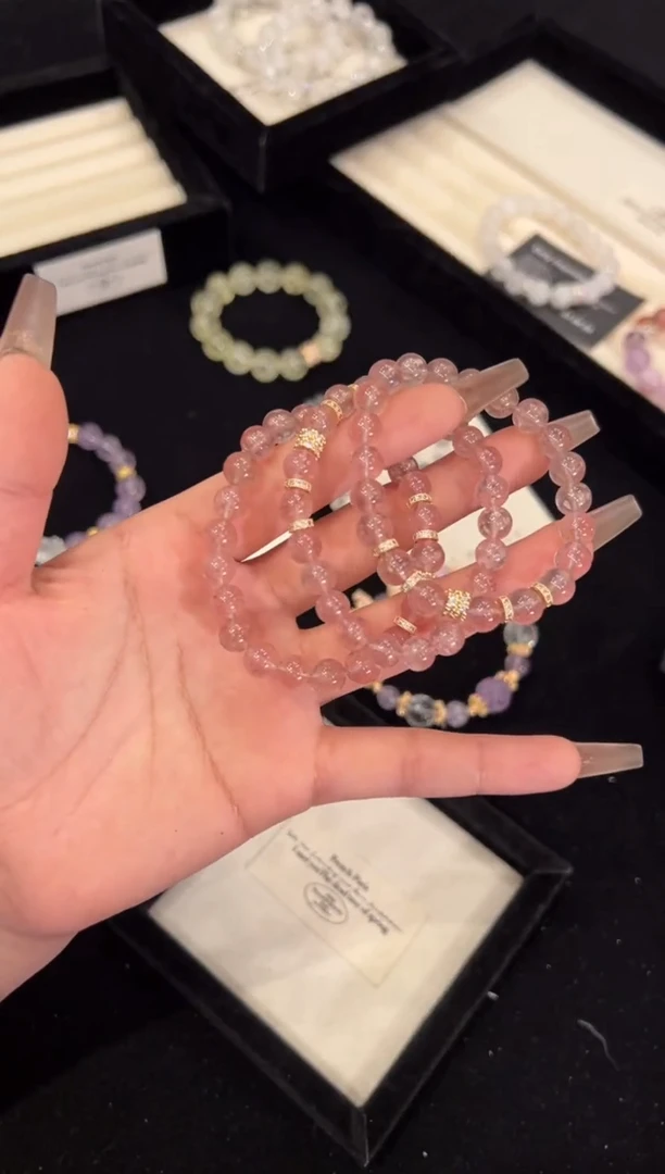 【闪购商品】水晶手链合金草莓晶手链x1267