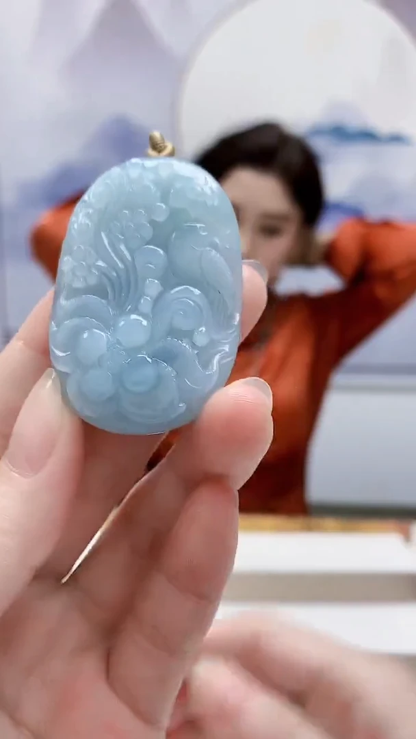 未镶嵌定制翡翠4829ry-毛货挂件140