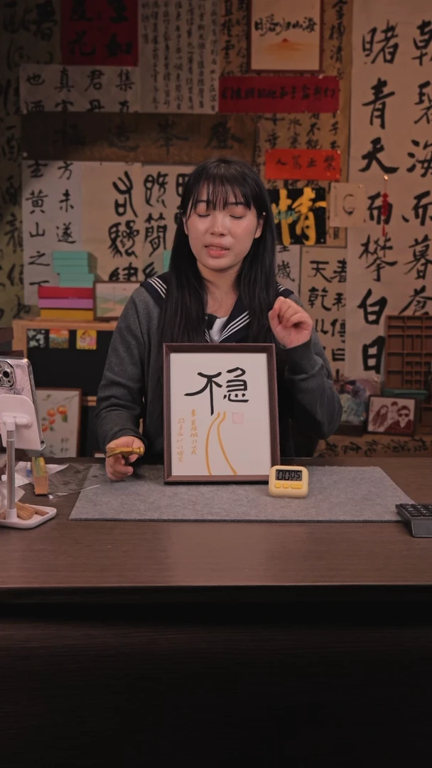 【闪购商品】国画130 不急 10寸 手写 亚克力