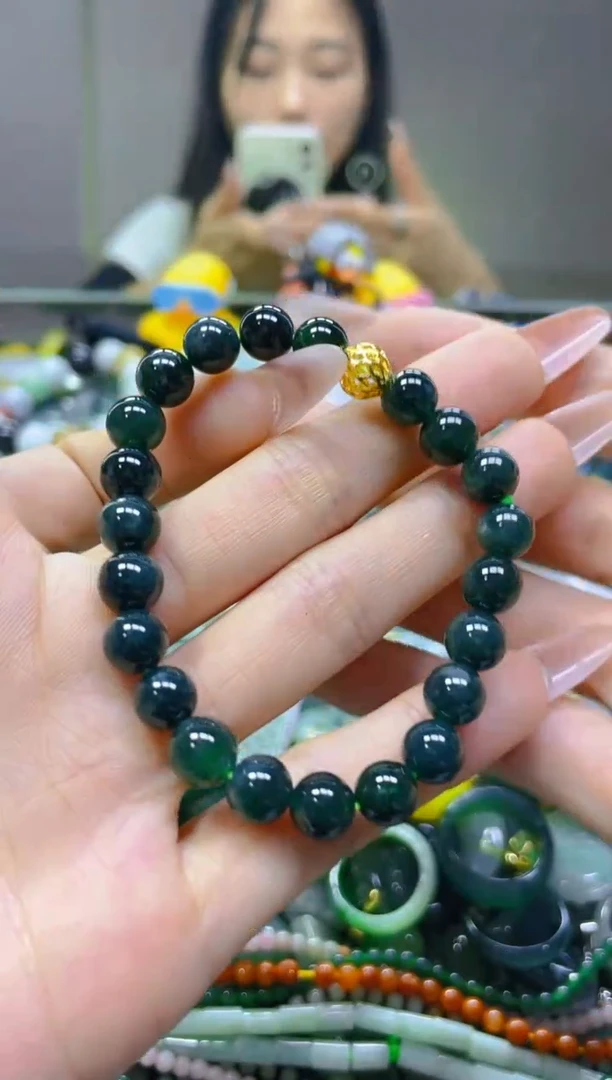 翡翠未镶嵌颈饰7MM/P/翡翠A货一图一物