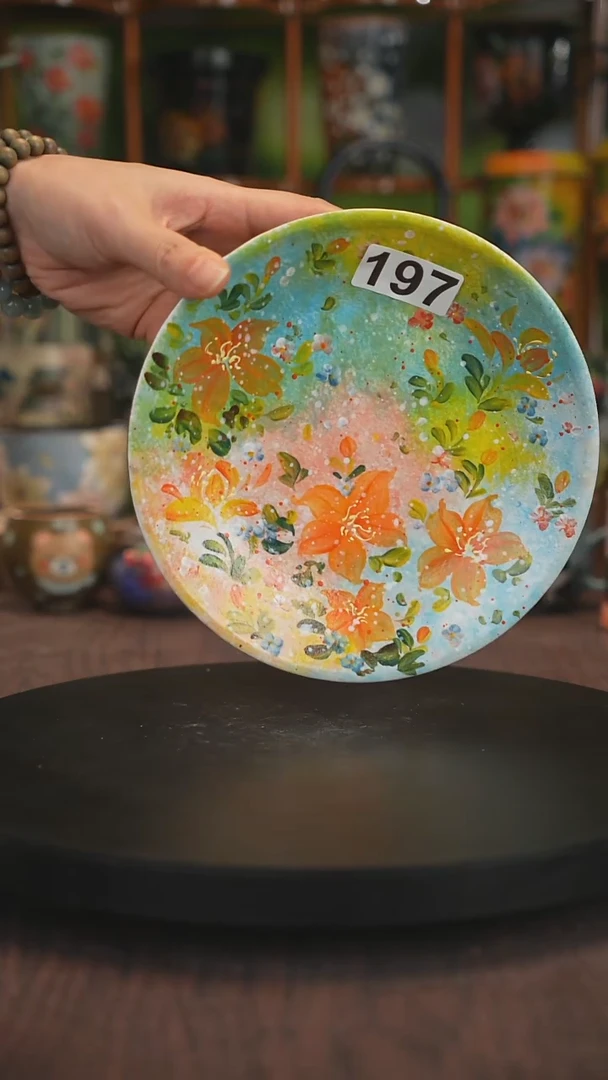紫砂油画手绘釉下彩197
