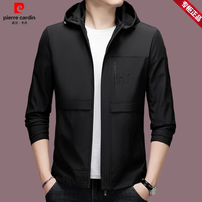 【皮尔卡丹国际大牌】高端春季新款简约潮流休闲高档男士夹克外套