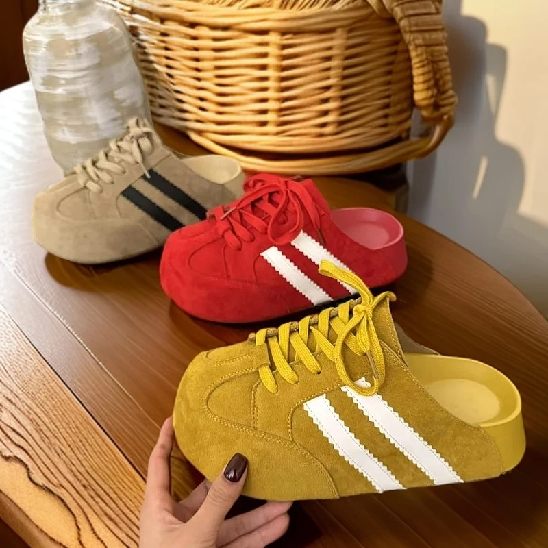 2025春夏新款时尚韩版系带阿甘休闲风百搭夏天穿裙子专用鞋子