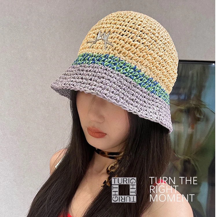 TURIGHT买手店25SS现货Dear Alien设计师品牌 紫色草帽