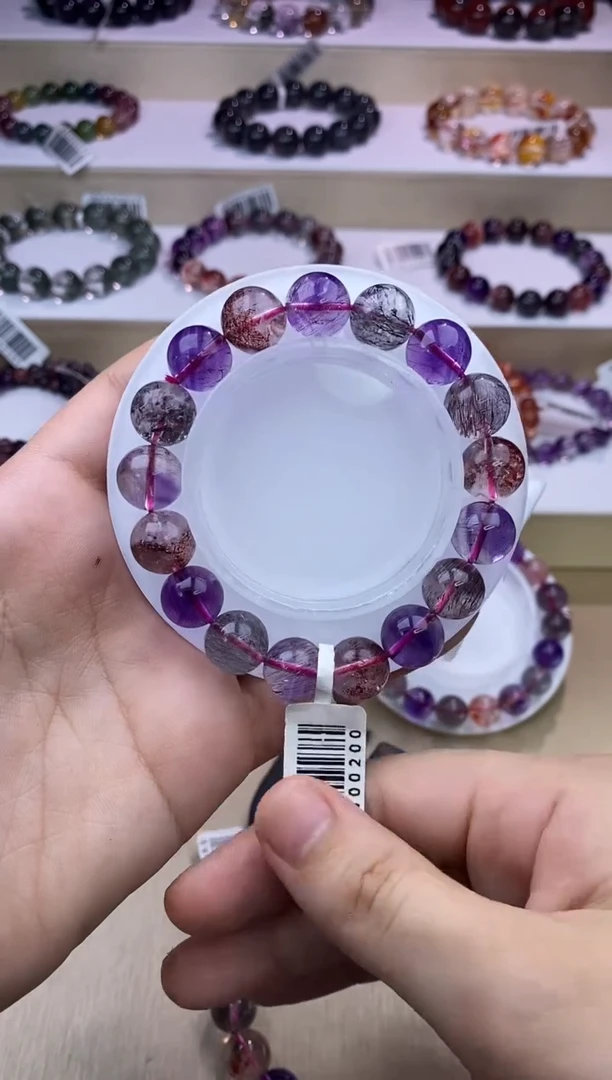 水晶手链未镶嵌黑加仑超七单圈11m+