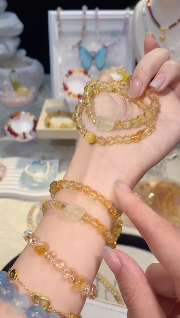 未镶嵌手串水晶金九