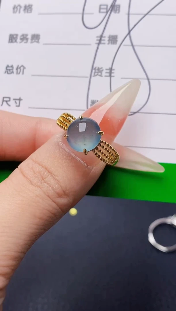 银S925镶嵌戒指翡翠2104