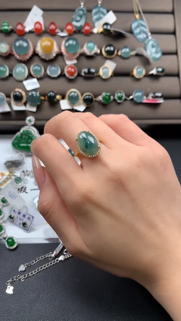 【闪购商品】翡翠戒指银S925镶嵌31232131