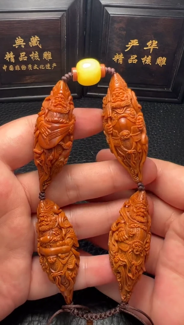 手串/手链橄榄核回血陈笑笑整身立雕四大天王