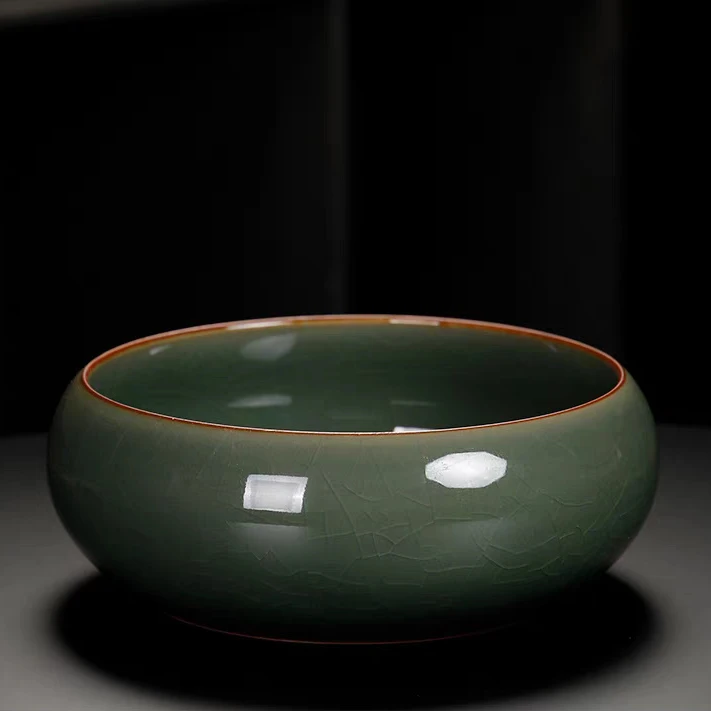 （越记窑）哥窑冰裂纹茶洗