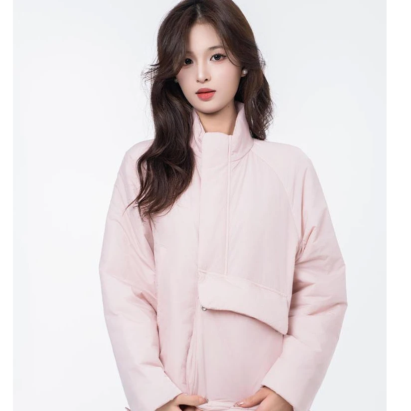 AMASS/阿玛施冬季时尚休闲立领简约短款新雪丽棉服外套女 5400851