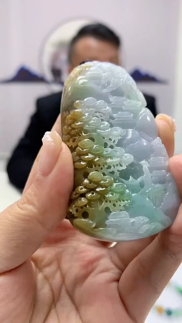 【闪购商品】定制翡翠未镶嵌4969ms-毛货289山水
