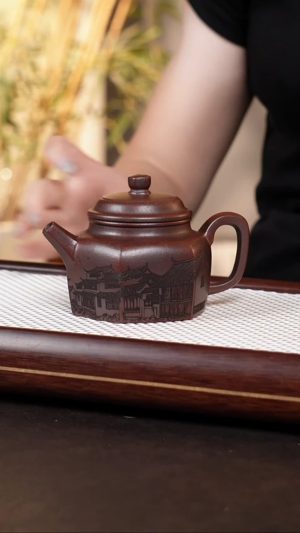 茶壶紫砂六方德中