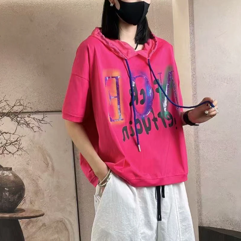 10535新款夏季休闲减龄短袖显白T恤