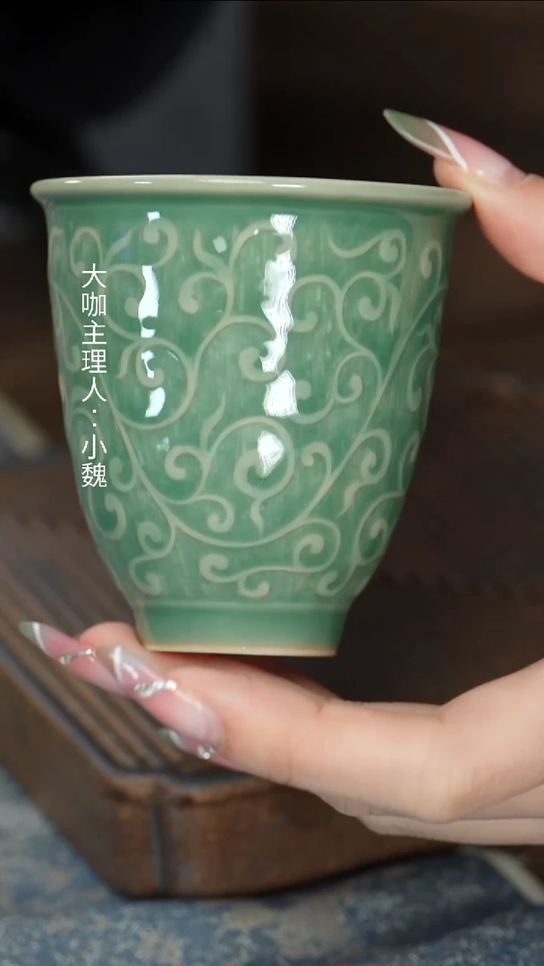 【青瓷】【福玲直口杯】【12西泠礼盒】