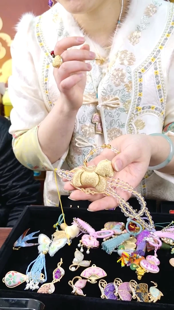 纯铜合金琉璃非遗宋锦金马