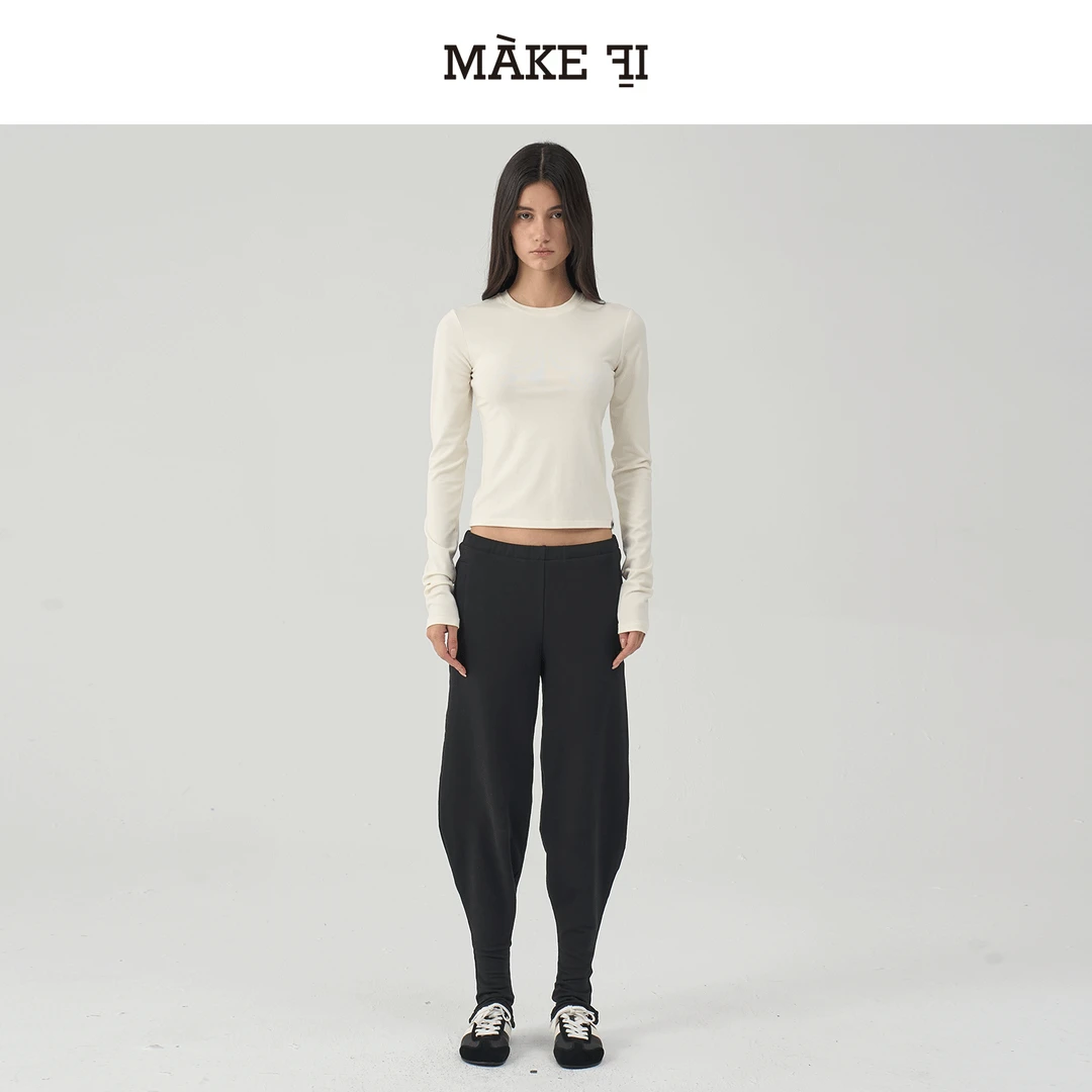 MAKEIF设计师品牌基础打底长袖T打底衫091