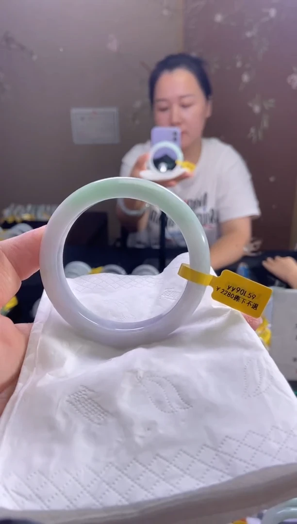 未镶嵌手镯翡翠59圈口d