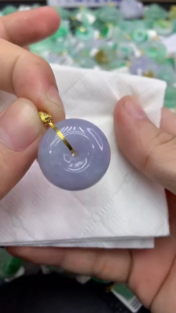 翡翠18K金镶嵌颈饰111111111