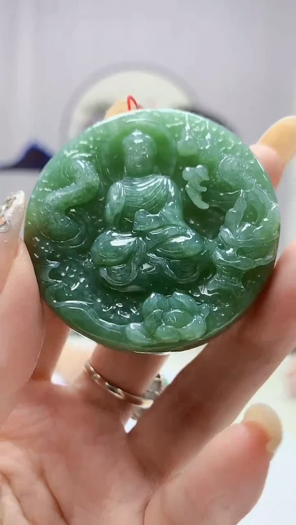 定制翡翠未镶嵌4852DD-毛货挂件125