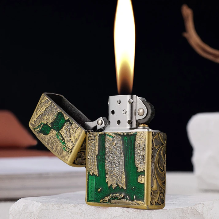 网红爆款高颜值精雕复古防风个性火机创意个性高级浮雕彩绘点烟器