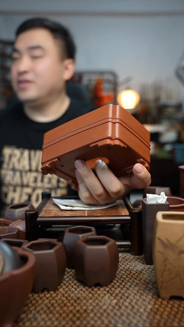 紫砂花盆愤***子長木軒精品紫砂