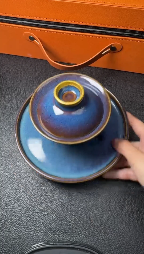茶盏邹云源花好月圆三才盖碗63