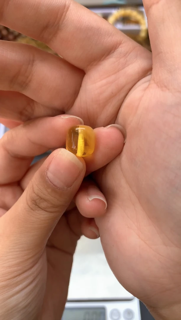 【闪购商品】琥珀珠宝奇石未镶嵌068琥珀蜜蜡花粉