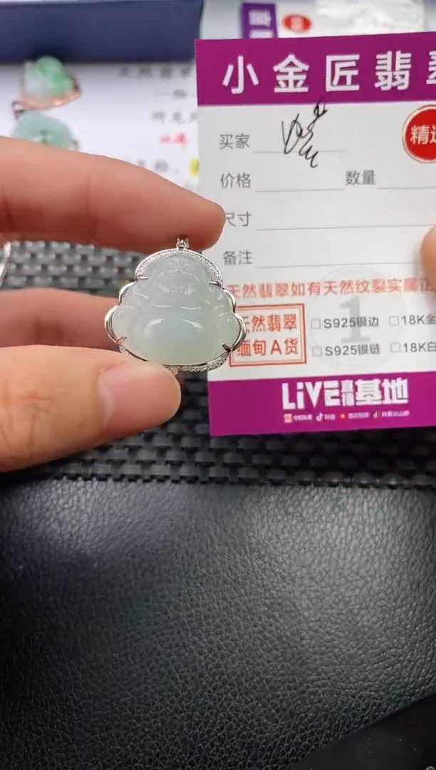 翡翠银S925镶嵌颈饰·