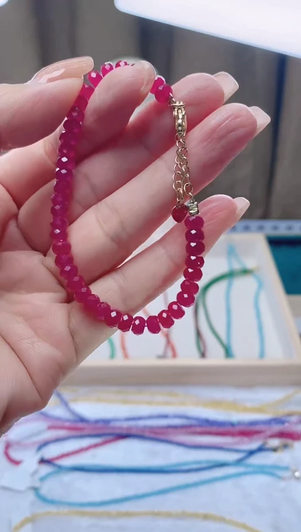 【闪购商品】红宝石手链14K金镶嵌诗颜珠宝甄选SYZB61