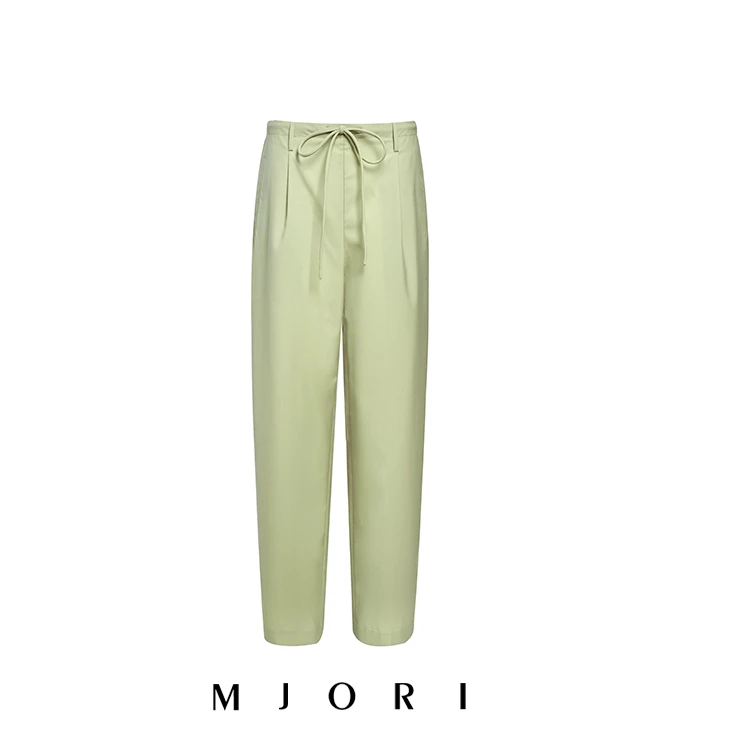 MJORI羊毛绢丝阔腿休闲神裤20336