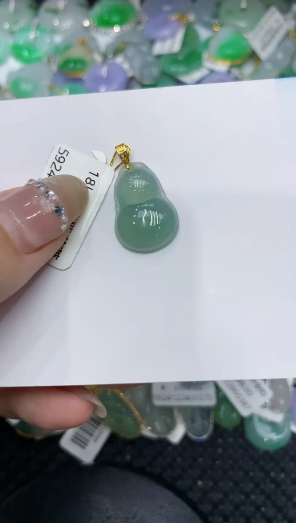 【闪购商品】翡翠颈饰18K金镶嵌222222222