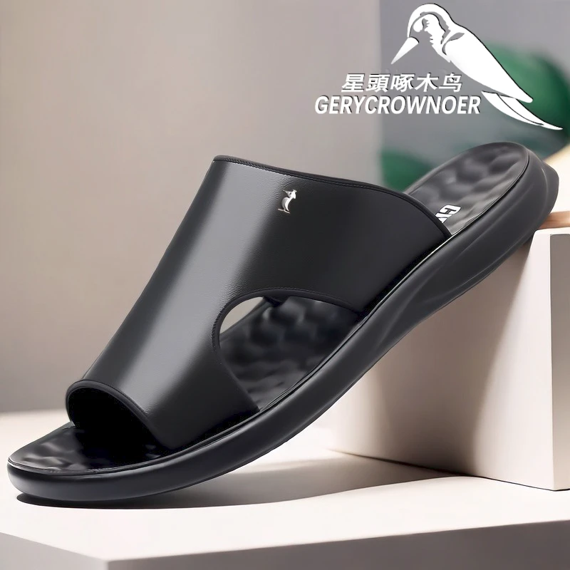 新款夏季男士沙滩鞋休闲防滑外穿时尚耐磨潮流洞洞鞋