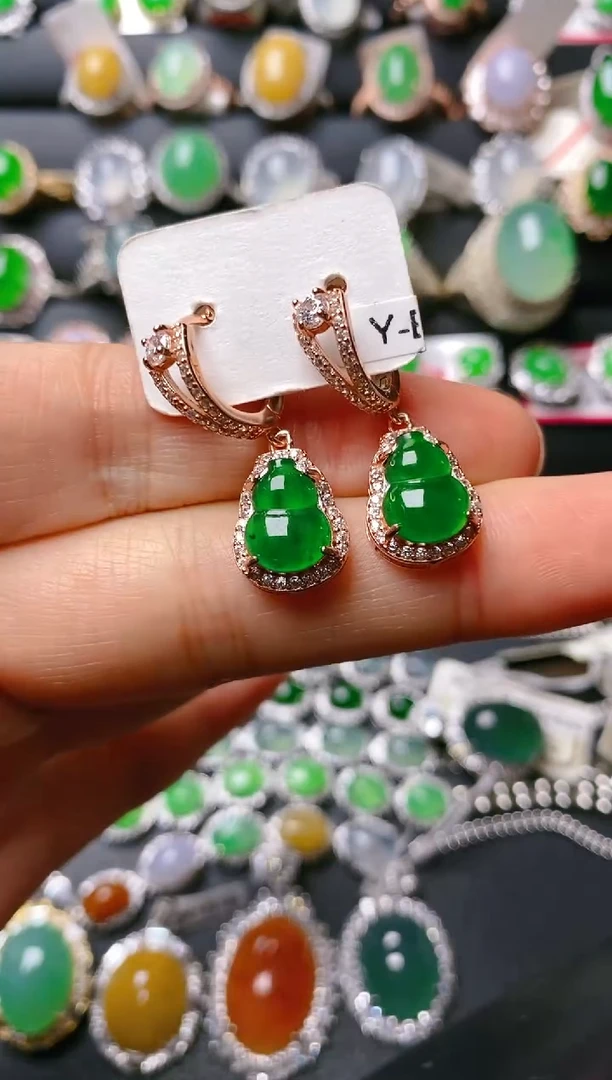 【闪购商品】翡翠戒指银S925镶嵌天然A货翡翠1