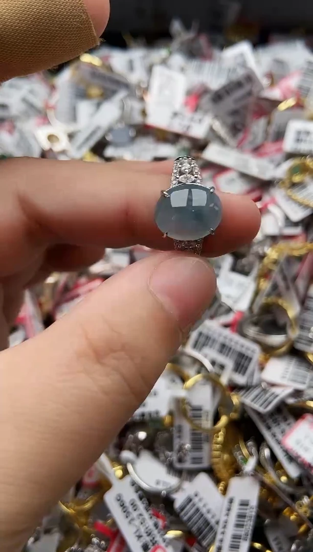 【闪购商品】翡翠戒指银S925镶嵌2222222-1