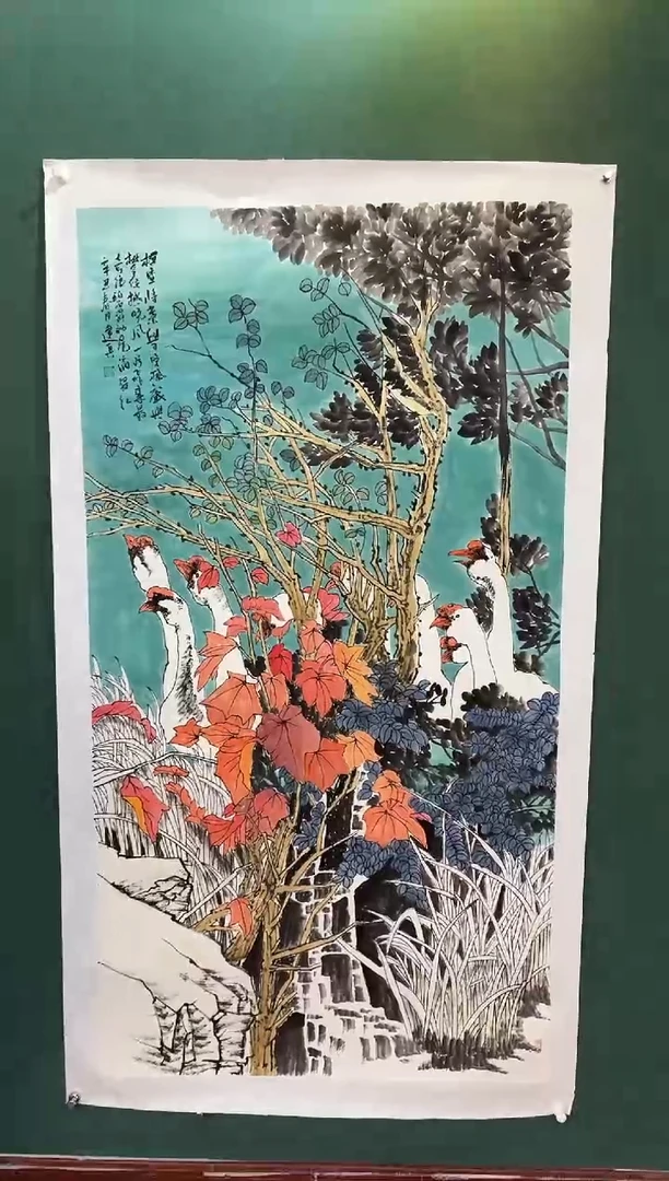 国画周建真老师绘画作品（带鸟巢书带印屏）5-43