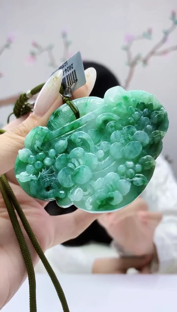定制翡翠未镶嵌026ee-毛货如意锁35