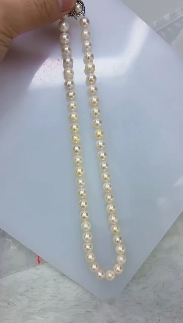 未镶嵌DA海水珍珠串链8-9 a894