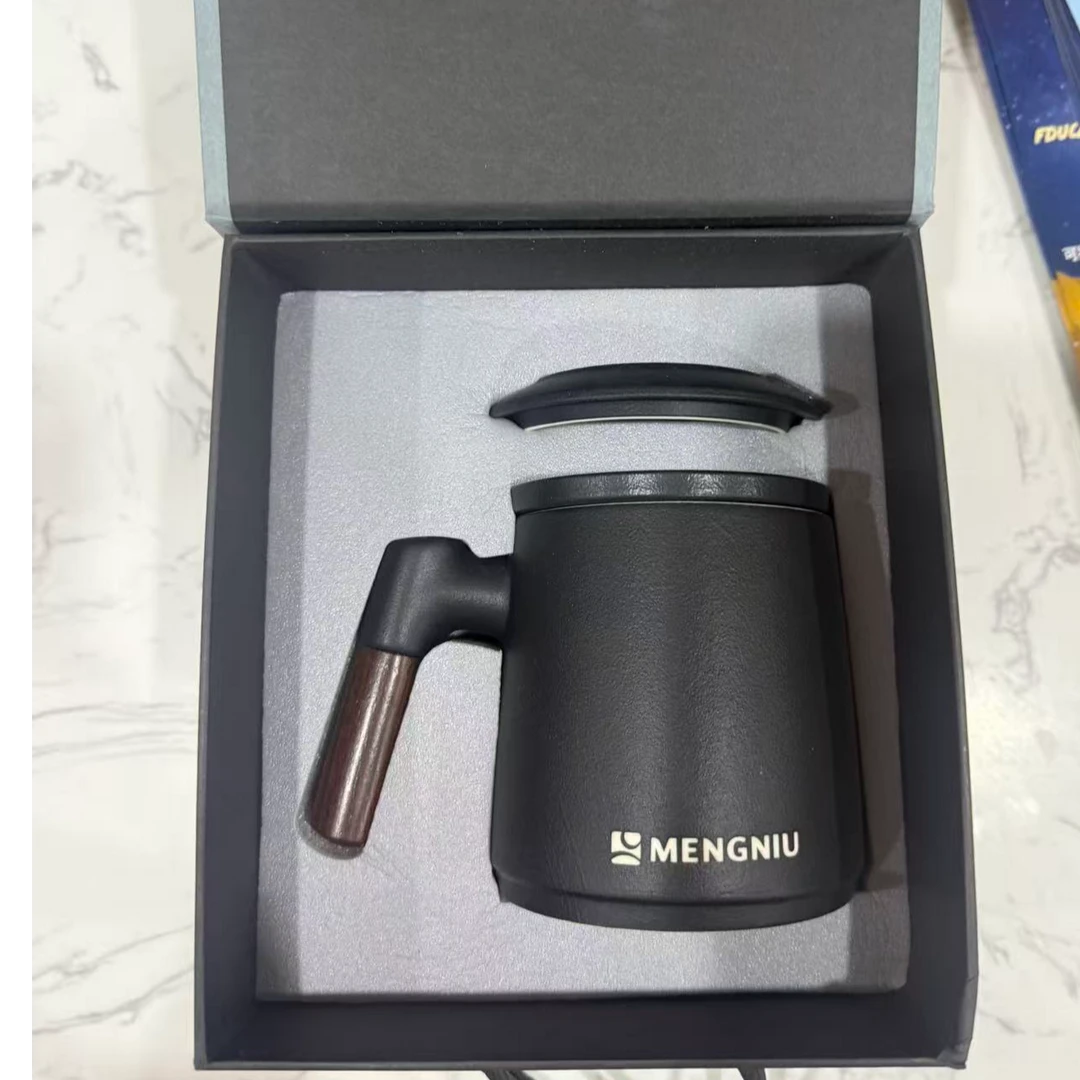 马克杯简约风带茶隔森系暗色常规刻字挂耳泡茶杯带盖