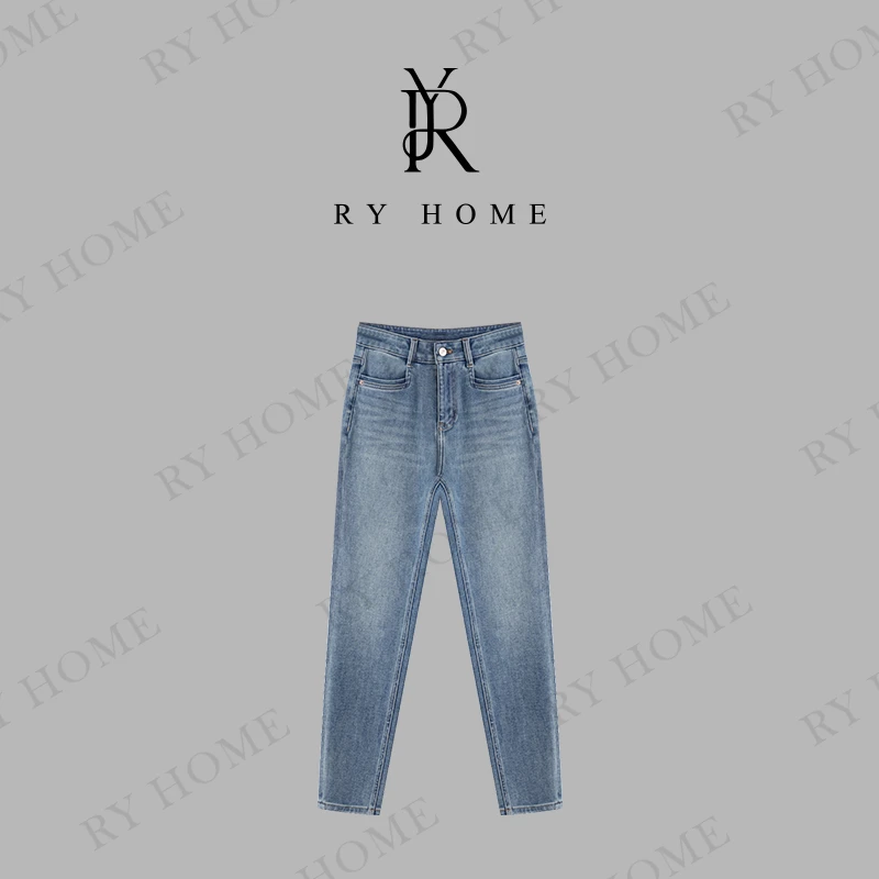 【容雨RYHOME】设计款速干铅笔小脚牛仔裤251K2355