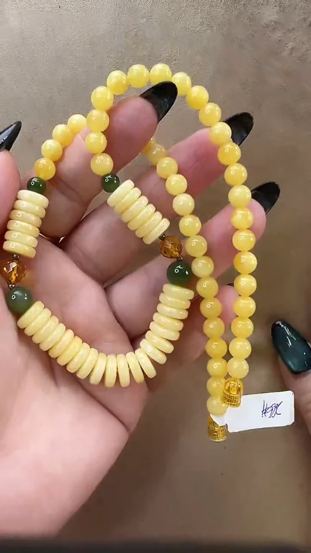 琥珀颈饰未镶嵌项链